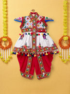 Banjara India Embroidered Kediya Dhoti Set For Boys and Girls_KD-CKS-WhiteRed