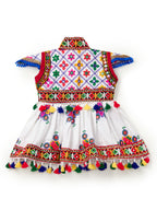 Banjara India Embroidered Kediya Dhoti Set For Boys and Girls_KD-CKS-WhiteRed