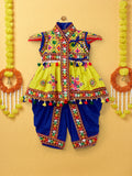 Banjara India Embroidered Kediya Dhoti Set For Boys and Girls_KD-CKS-Yellow