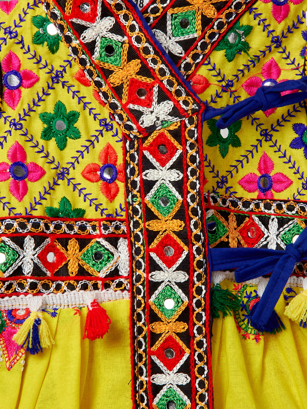 Banjara India Embroidered Kediya Dhoti Set For Boys and Girls_KD-CKS-Yellow