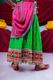 Banjara India Kutchi Emboidered Black Girls Chaniya Choli with Dupatta (CC-DOT) - Green