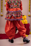 Banjara India Embroidered Kediya Dhoti Set For Boys KD-SELF_Orange