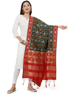 Banarasi Silk Patola Emboidered Dupatta-Green (Patola-Green)