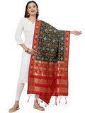 Banarasi Silk Patola Emboidered Dupatta-Green (Patola-Green)