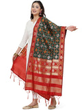 Banarasi Silk Patola Emboidered Dupatta-Green (Patola-Green)