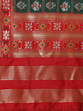 Banarasi Silk Patola Emboidered Dupatta-Green (Patola-Green)