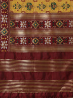 Banarasi Silk Patola Emboidered Dupatta-Yellow (Patola-Yellow)