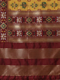 Banarasi Silk Patola Emboidered Dupatta-Yellow (Patola-Yellow)