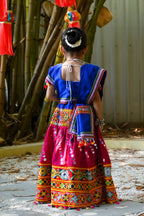 Banjara India Kutchi Emboidered Pink Girls Chaniya Choli with Dupatta (CC-RSGL) - Pink
