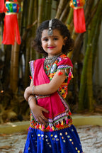 Banjara India Kutchi Emboidered Blue Girls Chaniya Choli with Dupatta (CC-RSGL) - Blue