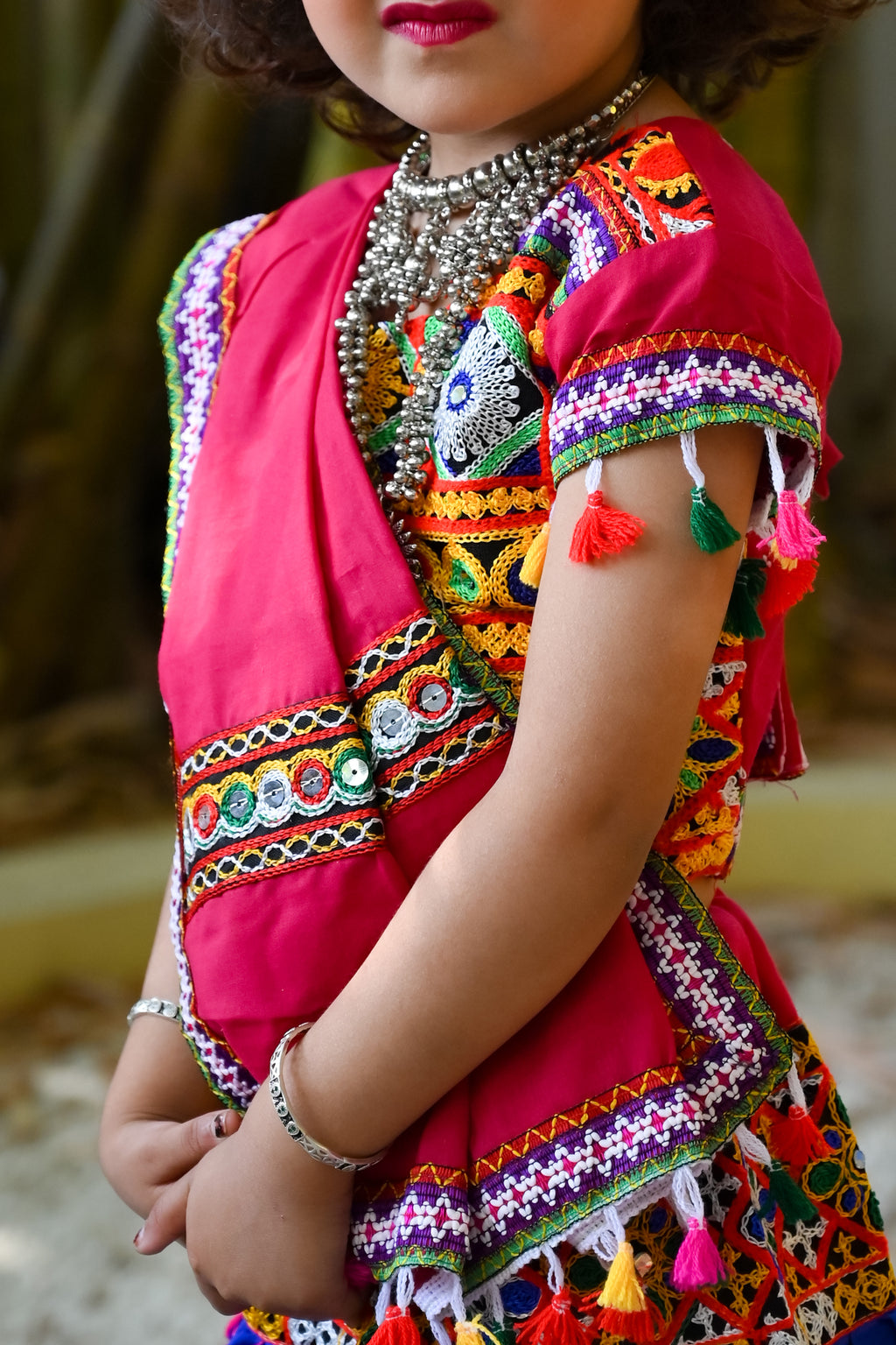 Banjara India Kutchi Emboidered Blue Girls Chaniya Choli with Dupatta (CC-RSGL) - Blue