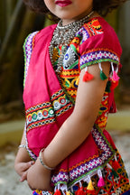 Banjara India Kutchi Emboidered Blue Girls Chaniya Choli with Dupatta (CC-RSGL) - Blue