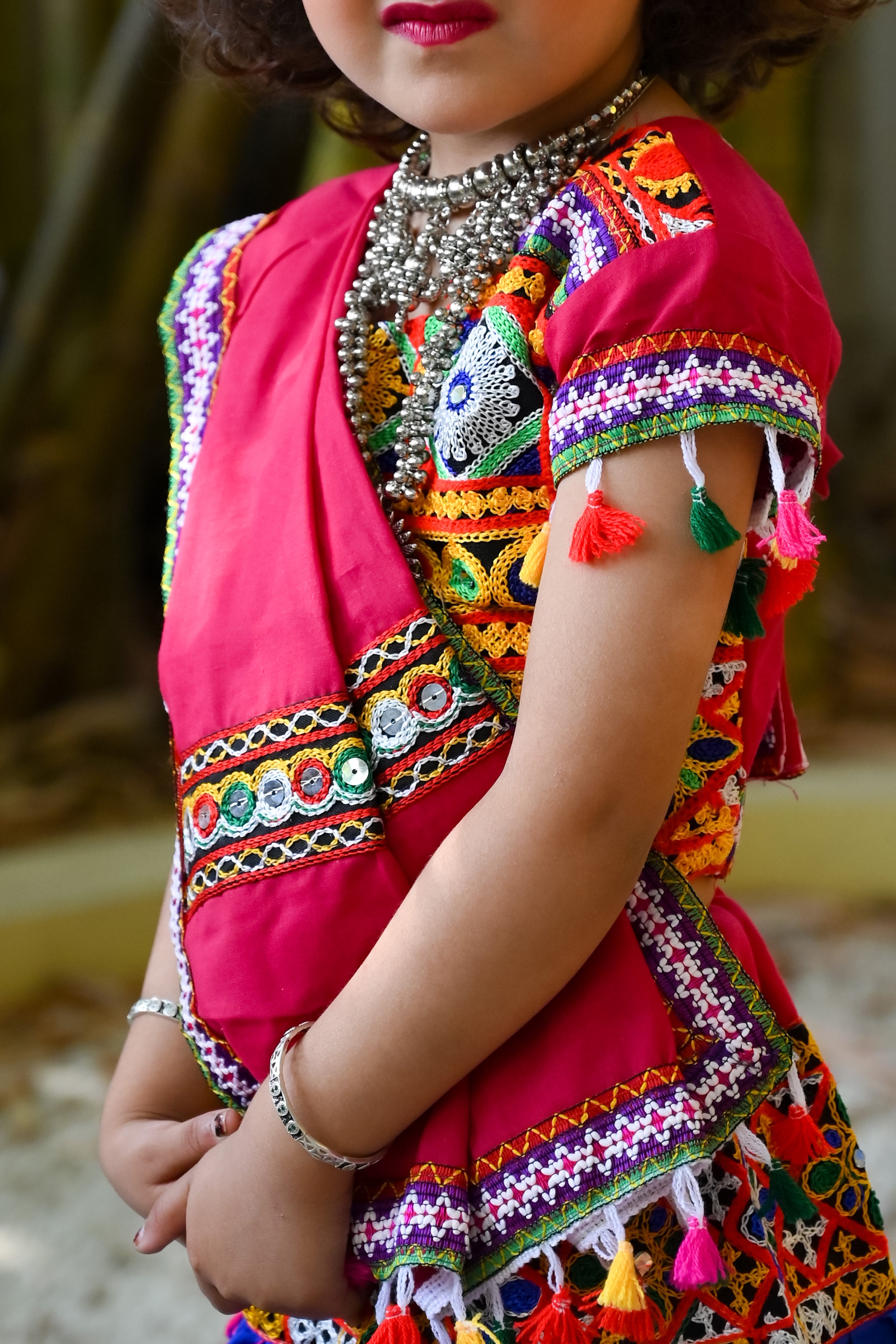 Banjara India Kutchi Emboidered Blue Girls Chaniya Choli with Dupatta (CC-RSGL) - Blue