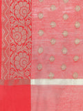 Banarasi Silk Zari work Dupatta-Red (SILK-FLR-DARK-Red)