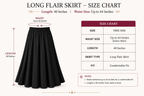 Banjara India Black Premium Rayon Kali Skirt/Chaniya – Skirt-Sona Chandi- Rust