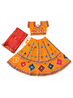Banjara India Kutchi Embroidered Girls Chaniya Choli with Dupatta (CC-CHN) - Orange