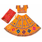 Banjara India Kutchi Embroidered Girls Chaniya Choli with Dupatta (CC-CHN) - Orange
