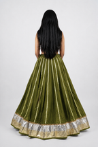 Banjara India Black Premium Rayon Kali Skirt/Chaniya – Skirt-Sona Chandi- Mehendi