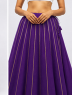 Banjara India Black Roman Silk Kali Skirt/Chaniya – Skirt-GoldenKali-Purple