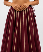 Banjara India Black Roman Silk Kali Skirt/Chaniya – Skirt-GoldenKali-Maroon