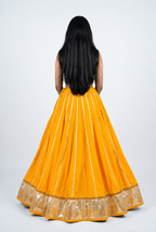 Banjara India Black Premium Rayon Kali Skirt/Chaniya – Skirt-Sona Chandi- Mustard Yellow