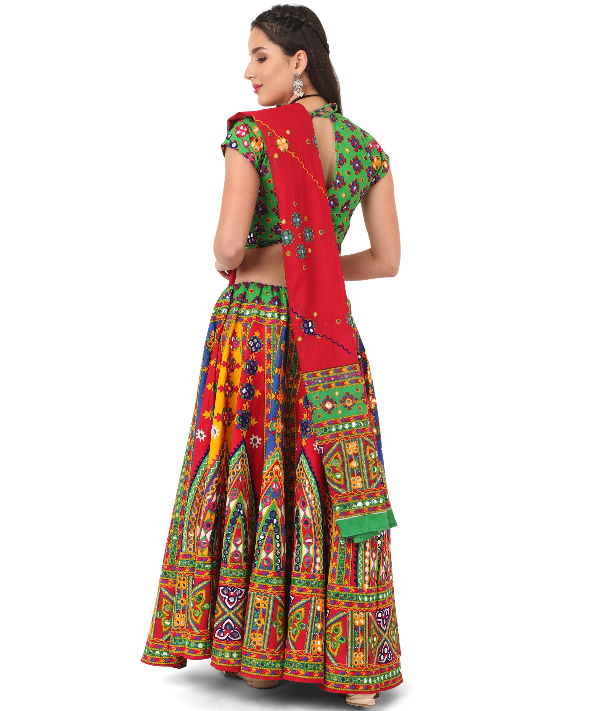 Banjara India Cotton Long Flair Aari Embroidery Kutch Work