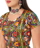 Banjara India Cotton Long Flair Aari Embroidery Kutch Work (Lehenga Choli) Chaniya Choli Set with Dupatta-GOL04