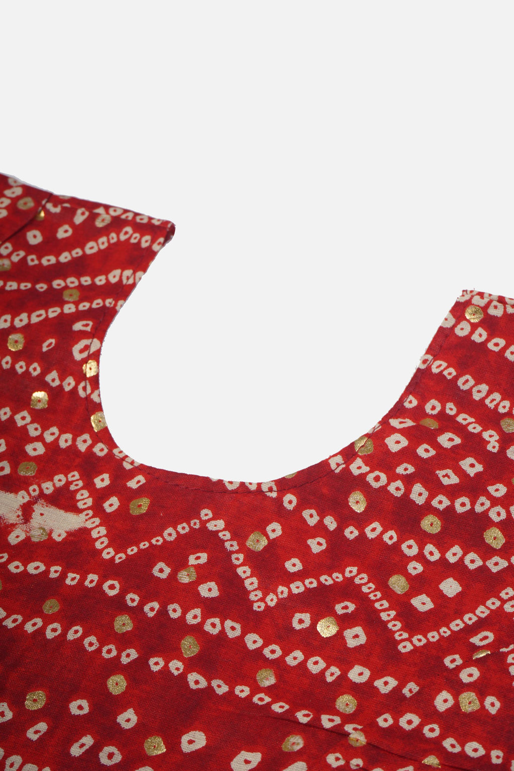 Banjara India Kutchi Emboidered Yellow Girls Chaniya Choli with Dupatta (CC-BANDHEJ) - Red