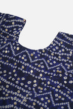 Banjara India Kutchi Emboidered Yellow Girls Chaniya Choli with Dupatta (CC-BANDHEJ) - Blue