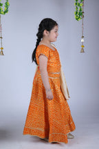 Banjara India Kutchi Emboidered Yellow Girls Chaniya Choli with Dupatta (CC-BANDHEJ) - Yellow