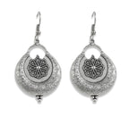 Charms Silver Oxidised Jewellery Set with Earrings for Women/Girls (NECK-30)