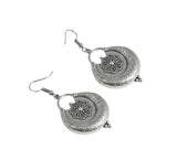 Charms Silver Oxidised Jewellery Set with Earrings for Women/Girls (NECK-32)