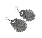 Charms Silver Oxidised Jewellery Set with Earrings for Women/Girls (NECK-29)