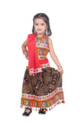 Banjara India Kutchi Emboidered Black Girls Chaniya Choli with Dupatta (CC-RJS) - Black
