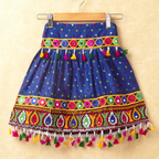 Banjara India Kutchi Emboidered Red Girls Chaniya Choli with Dupatta (CC-POP) - Blue