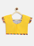 Banjara India Kutchi Emboidered Black Girls Chaniya Choli with Dupatta (CC-DMND) - Yellow
