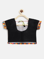 Banjara India Kutchi Emboidered Black Girls Chaniya Choli with Dupatta (CC-DMND) - BLACK