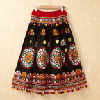 Banjara India Kutchi Emboidered Black Girls Chaniya Choli with Dupatta (CC-RING) - Black