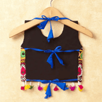 Banjara India Kutchi Emboidered Pink Girls Chaniya Choli with Dupatta (CC-DROP) - BLUE