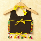 Banjara India Kutchi Emboidered Red Girls Chaniya Choli with Dupatta (CC-POP) - Yellow