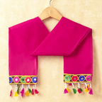 Banjara India Kutchi Emboidered Orange Girls Chaniya Choli with Dupatta (CC-DROP) - WHITE