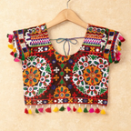 Banjara India Kutchi Emboidered Orange Girls Chaniya Choli with Dupatta (CC-RING) - ORANGE
