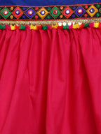 Banjara India Kutchi Emboidered Black Girls Chaniya Choli with Dupatta (CC-DMND) - Pink