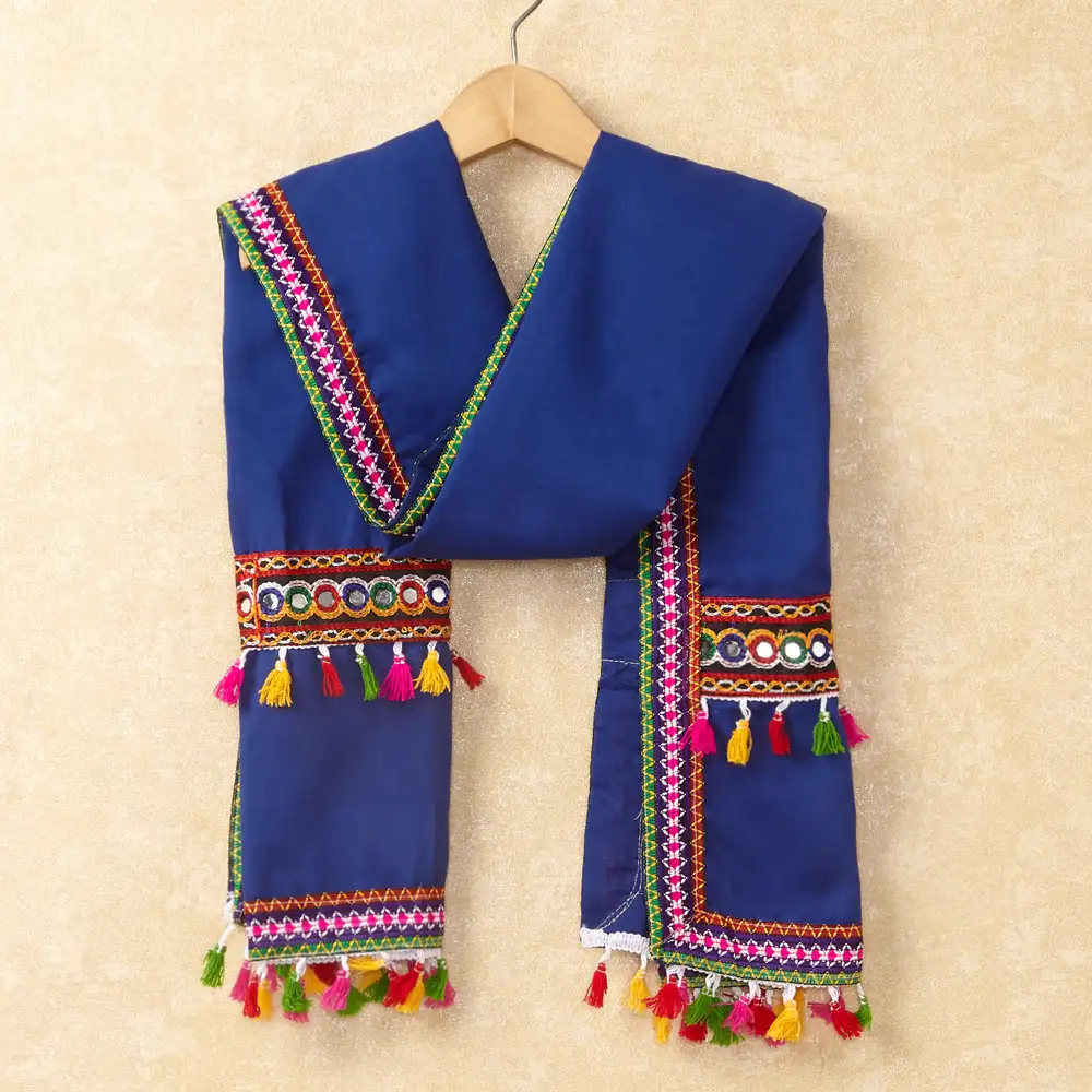 Banjara India Kutchi Emboidered Green Girls Chaniya Choli with Dupatta (CC-RING) - Green