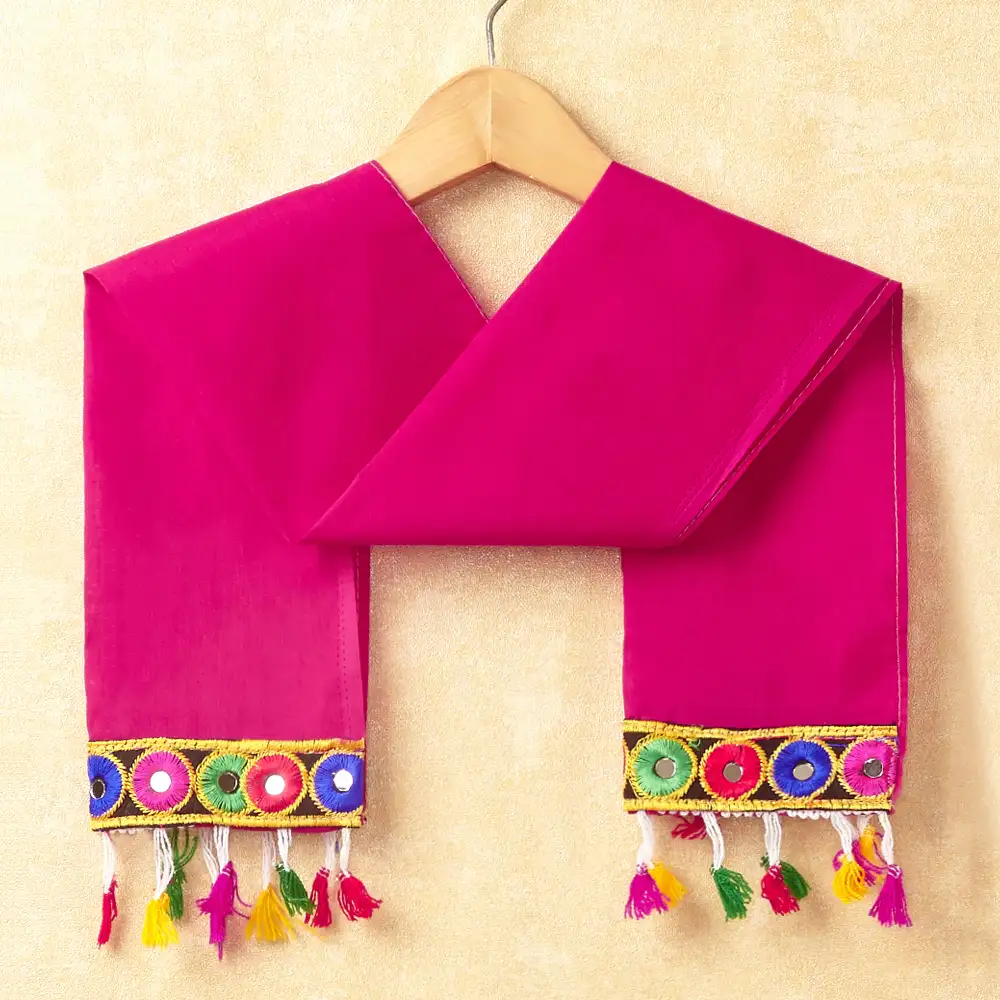 Banjara India Kutchi Emboidered Red Girls Chaniya Choli with Dupatta (CC-POP) - Blue