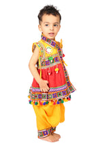 Embroidered Kedia Dhoti Set For Boys & Girls- KD-BGD-Red