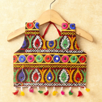 Banjara India Kutchi Emboidered Pink Girls Chaniya Choli with Dupatta (CC-DROP) - RED
