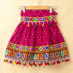 Banjara India Kutchi Embroidered Girls Chaniya Choli with Dupatta (CC-POP) - Pink