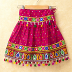 Banjara India Kutchi Embroidered Girls Chaniya Choli with Dupatta (CC-POP) - Pink