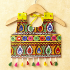 Banjara India Kutchi Emboidered Red Girls Chaniya Choli with Dupatta (CC-POP) - Yellow